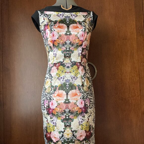 Joseph Ribkoff Floral Print Dress size 4 - Picture 1 of 13